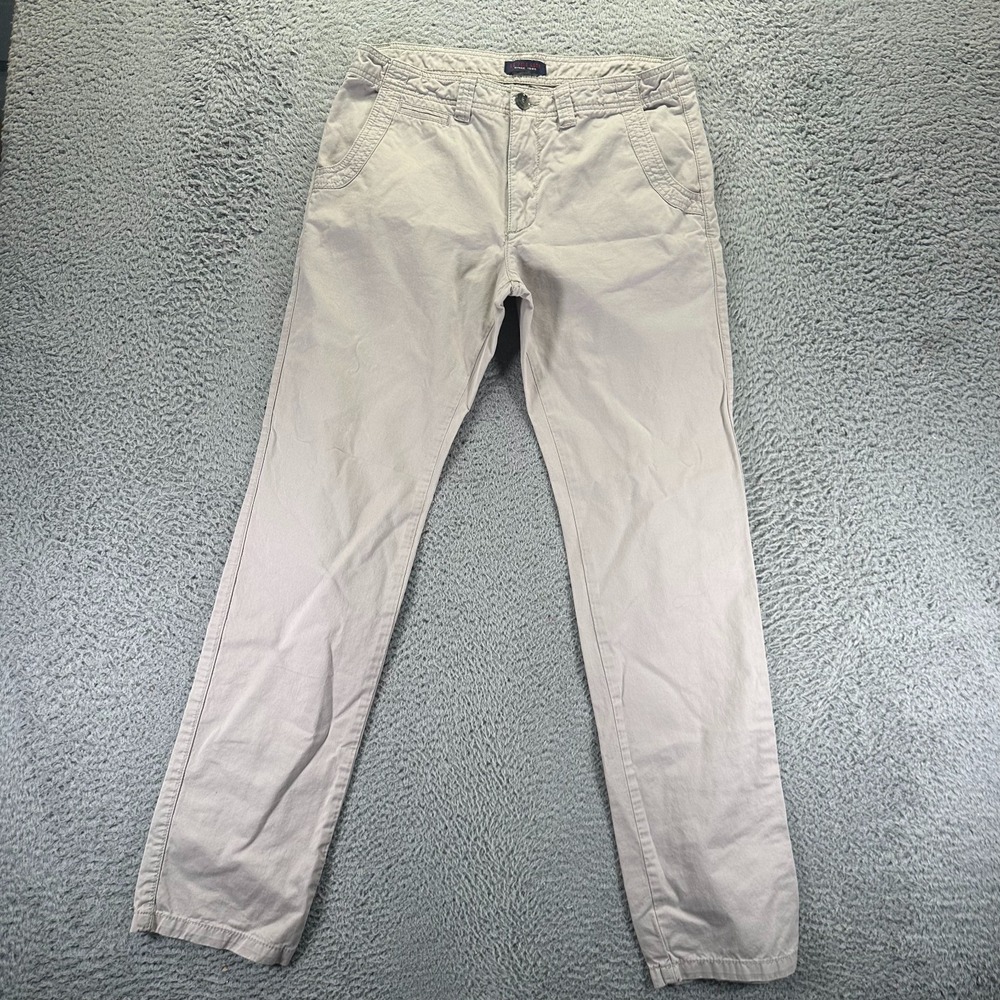 U.S. Polo Assn Pant Men's 32x33 Beige Cotton Khakis Straight Workwear Utility